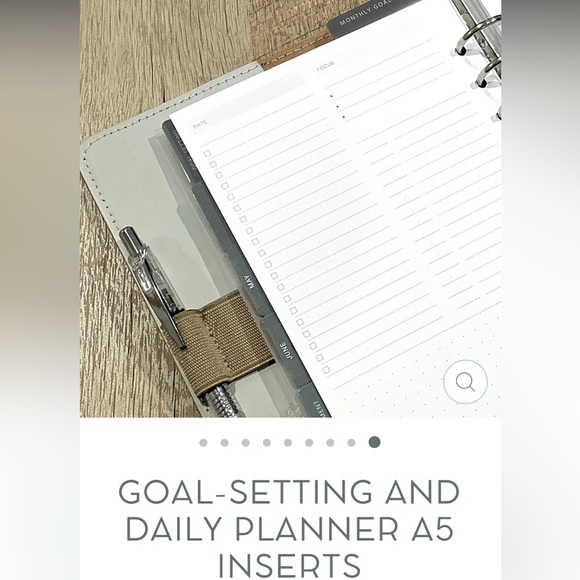 Makse Life A5 daily weekly quarterly goal setting inserts. Unpunched. - Picture 4 of 12